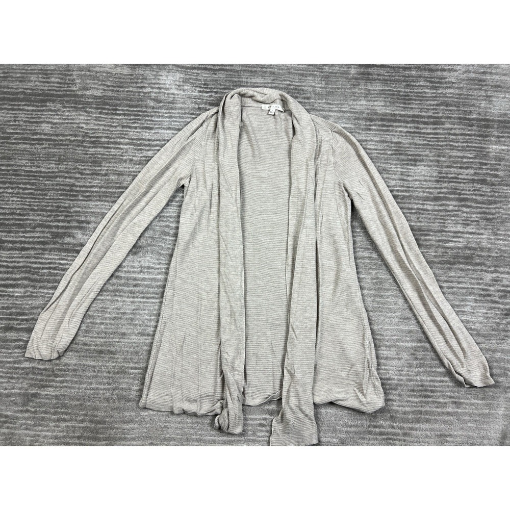 Cyrus Sweater Womens Large Beige Long Sleeve Open Front Cardigan Duster Viscose
